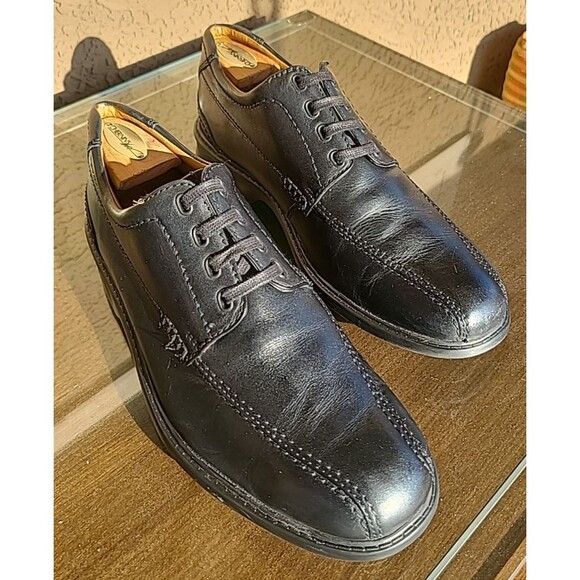 Clarks Colson Over Leather Oxfords Mens 10 Shoes Casual Comfort Support Preppy - Picture 1 of 10